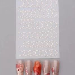 NAIL ART STICKERS Gold & Rose Gold (2 sheets)