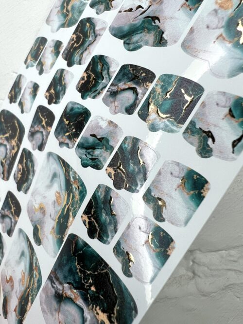 Pedicure Nail Wraps 18 (with foil) - Image 2