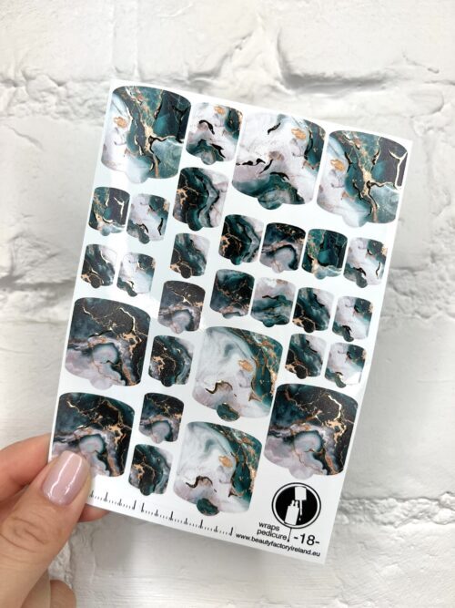 Pedicure Nail Wraps 18 (with foil) - Image 3